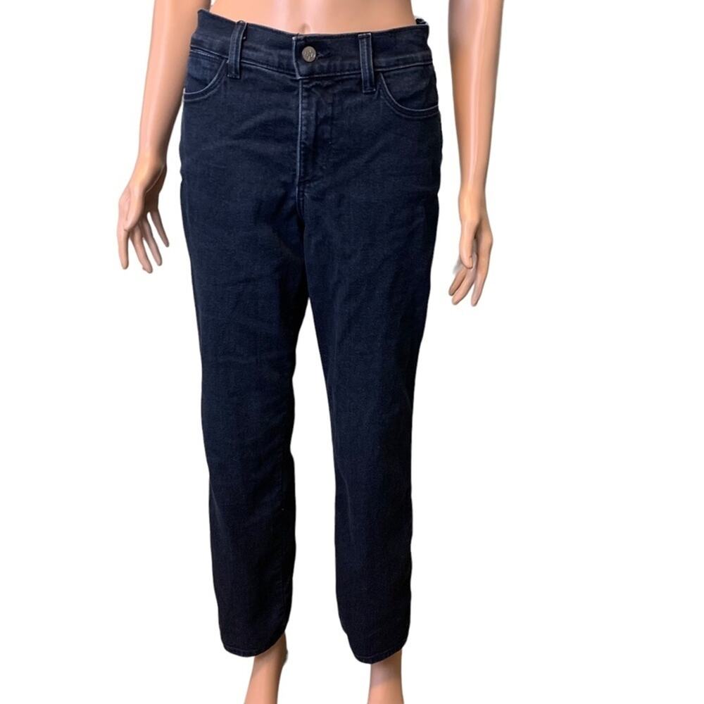 NYDJ Straight Leg Dark Wash Jeans Size 8P Casual Western Coastal Cowgirl